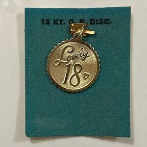 Vintage 12 kt gold filled Charm/Pendant “Lovely 18”